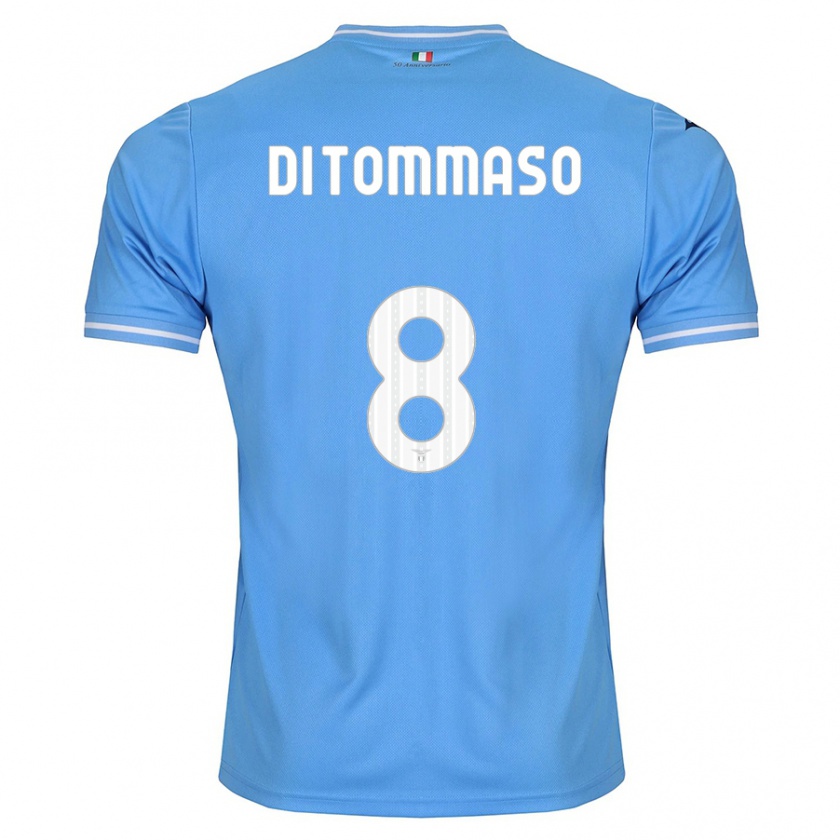 Kandiny Homme Maillot Leonardo Di Tommaso #8 Bleu Tenues Domicile 2023/24 T-Shirt