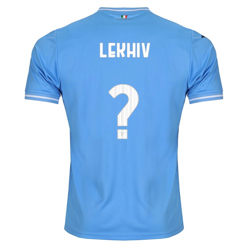 Kandiny Homme Maillot Maksym Lekhiv #0 Bleu Tenues Domicile 2023/24 T-Shirt