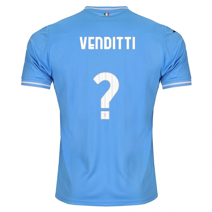Kandiny Homme Maillot Pietro Venditti #0 Bleu Tenues Domicile 2023/24 T-Shirt