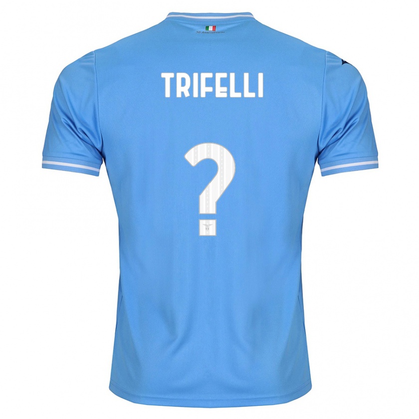 Kandiny Homme Maillot Cristiano Trifelli #0 Bleu Tenues Domicile 2023/24 T-Shirt