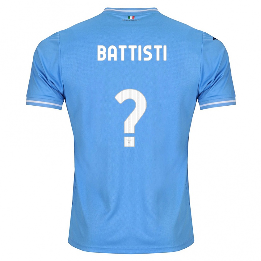 Kandiny Homme Maillot Valerio Battisti #0 Bleu Tenues Domicile 2023/24 T-Shirt
