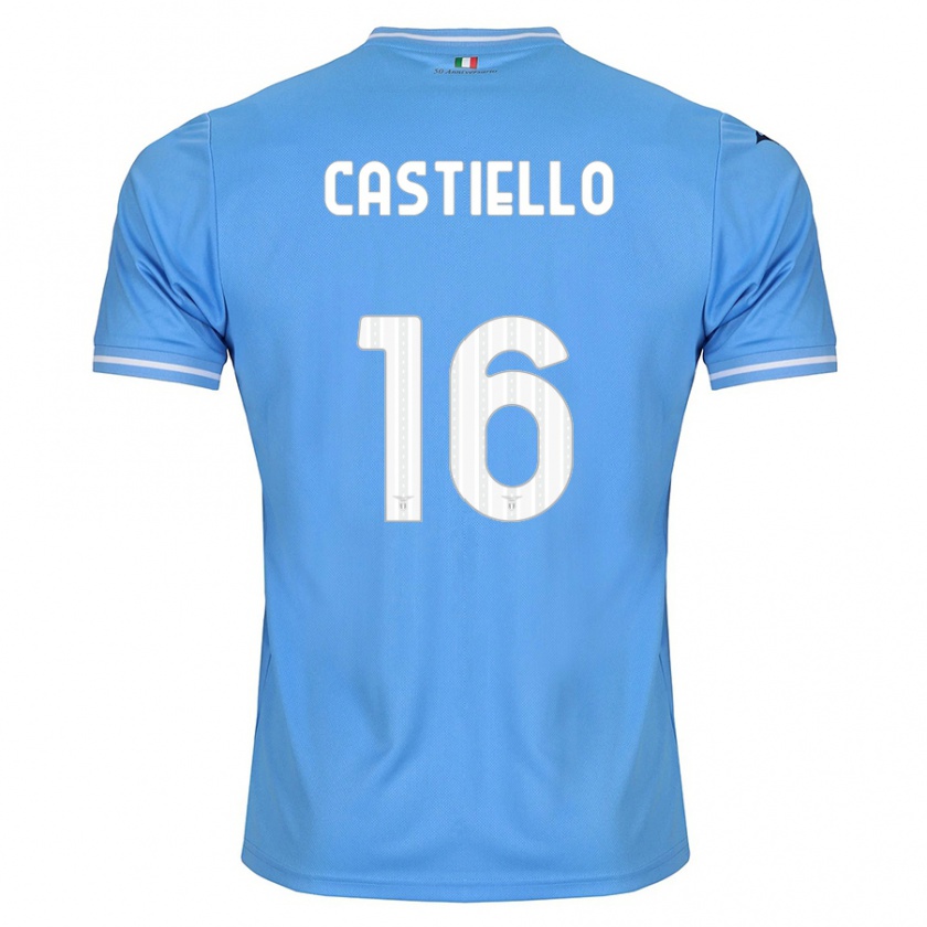 Kandiny Homme Maillot Antonietta Castiello #16 Bleu Tenues Domicile 2023/24 T-Shirt