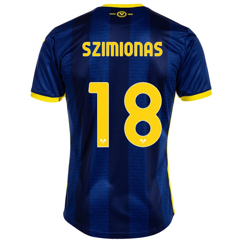 Kandiny Homme Maillot Luca Szimionas #18 Marin Tenues Domicile 2023/24 T-Shirt