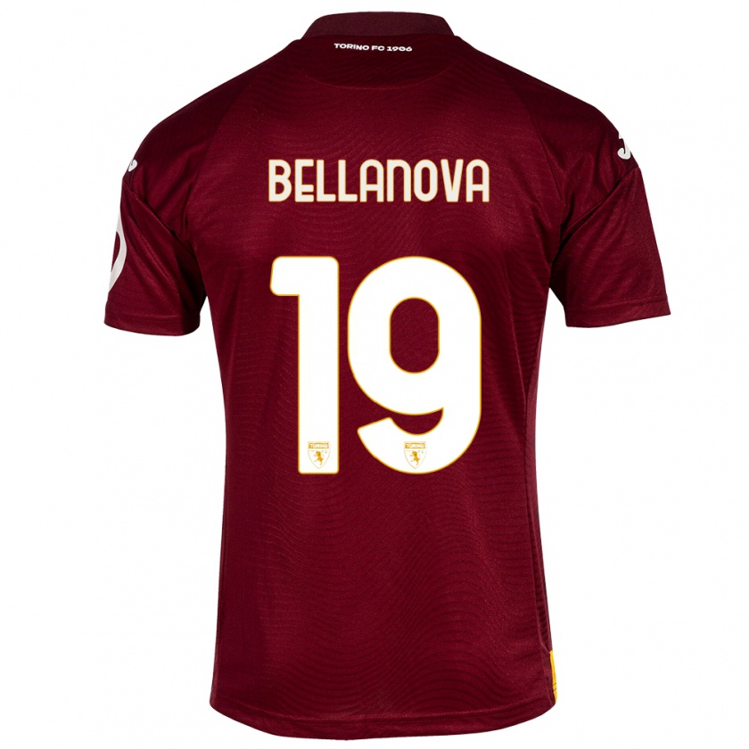 Kandiny Homme Maillot Raoul Bellanova #19 Rouge Foncé Tenues Domicile 2023/24 T-Shirt