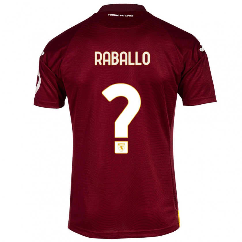 Kandiny Homme Maillot Alessio Raballo #0 Rouge Foncé Tenues Domicile 2023/24 T-Shirt