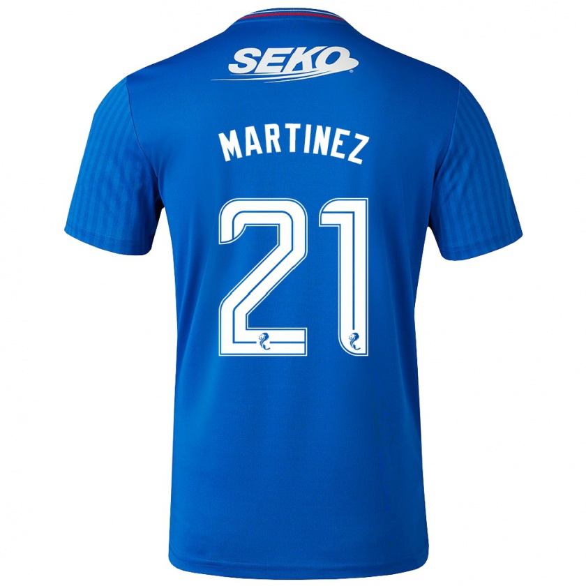 Kandiny Homme Maillot Lisa Martinez #21 Bleu Tenues Domicile 2023/24 T-Shirt