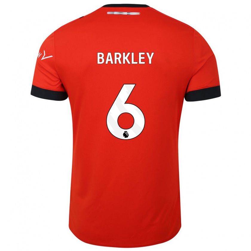 Kandiny Homme Maillot Ross Barkley #6 Rouge Tenues Domicile 2023/24 T-Shirt