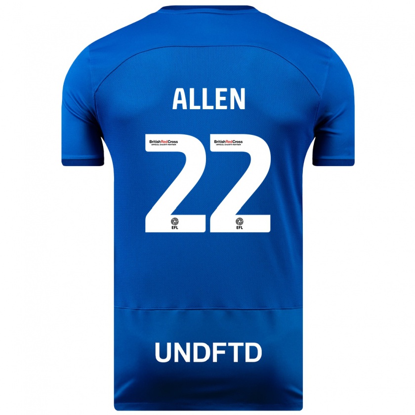 Kandiny Homme Maillot Remi Allen #22 Bleu Tenues Domicile 2023/24 T-Shirt