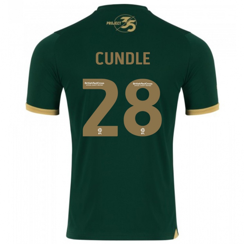 Kandiny Homme Maillot Luke Cundle #28 Vert Tenues Domicile 2023/24 T-Shirt