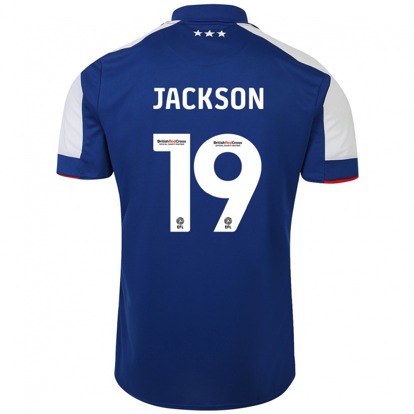 Kandiny Homme Maillot Kayden Jackson #19 Bleu Tenues Domicile 2023/24 T-Shirt