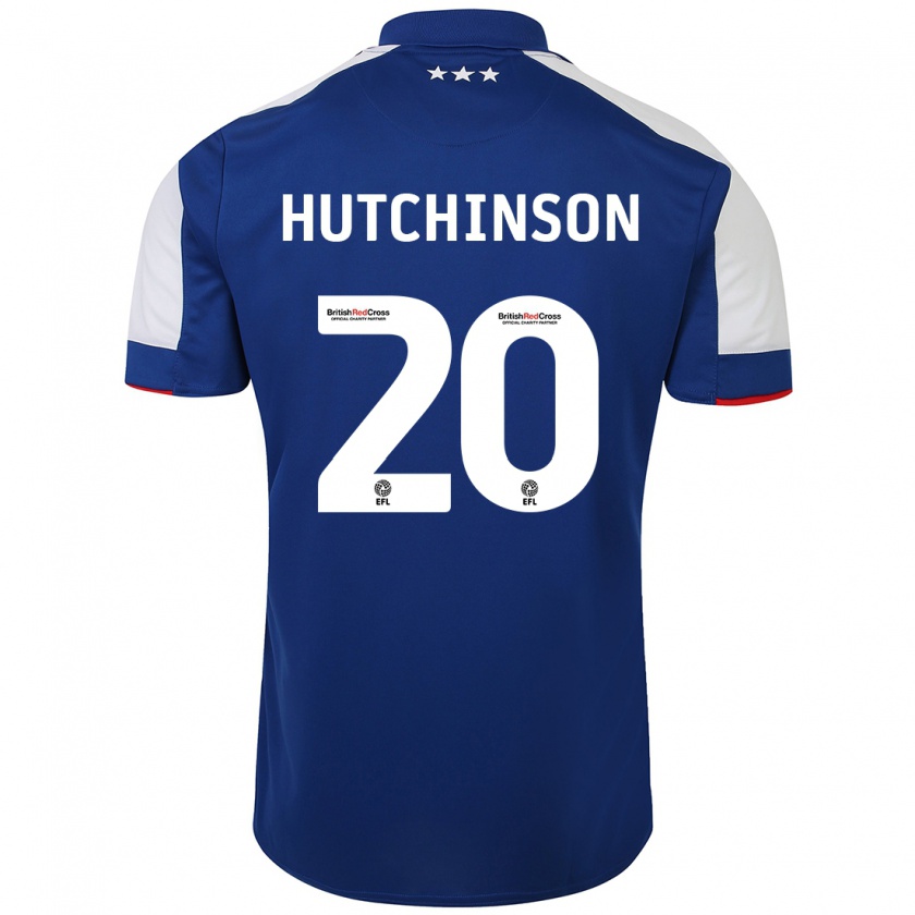 Kandiny Homme Maillot Omari Hutchinson #20 Bleu Tenues Domicile 2023/24 T-Shirt