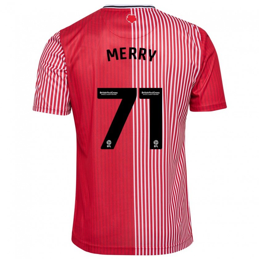Kandiny Homme Maillot Will Merry #71 Rouge Tenues Domicile 2023/24 T-Shirt