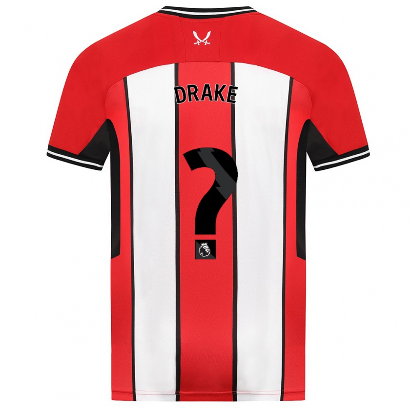 Kandiny Homme Maillot Ben Drake #0 Rouge Tenues Domicile 2023/24 T-Shirt