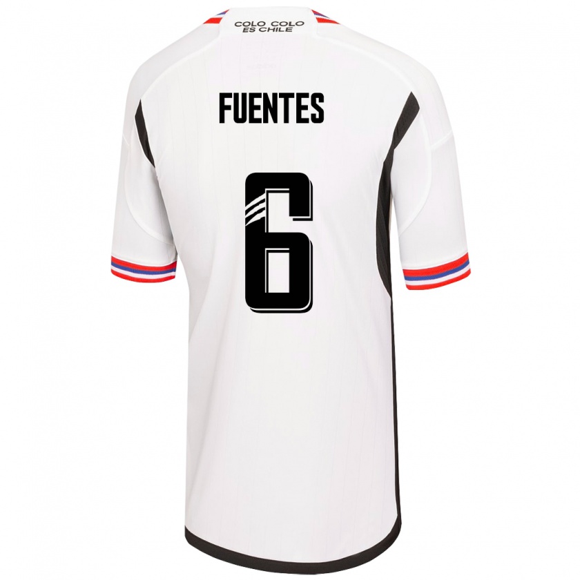 Kandiny Homme Maillot César Fuentes #6 Blanc Tenues Domicile 2023/24 T-Shirt