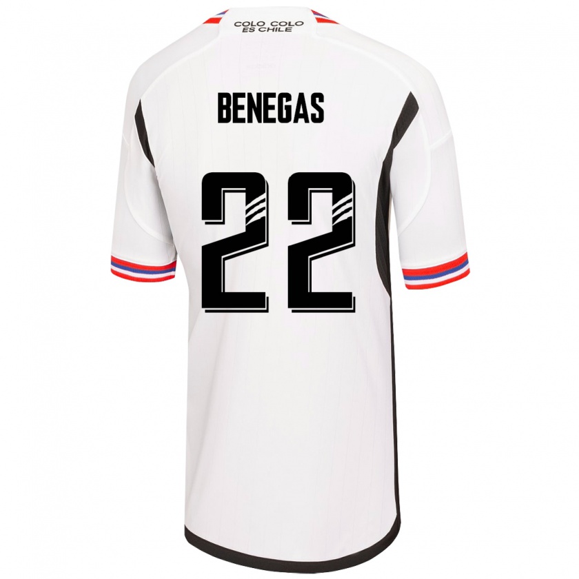 Kandiny Homme Maillot Leandro Benegas #22 Blanc Tenues Domicile 2023/24 T-Shirt