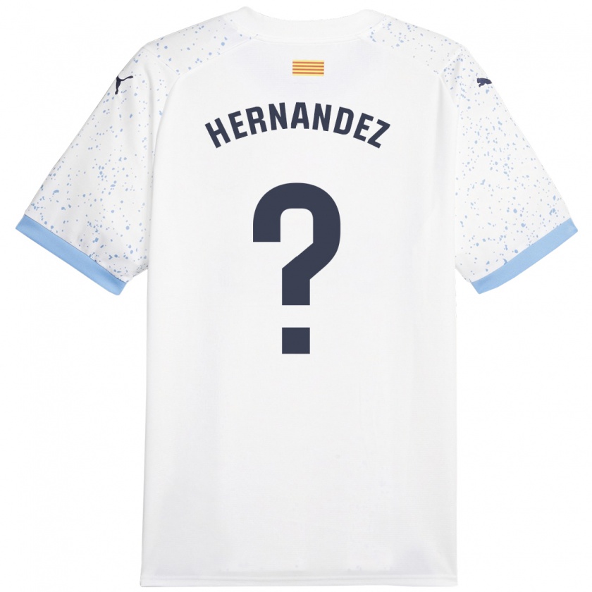Kandiny Homme Maillot Guillem Hernández #0 Blanc Tenues Extérieur 2023/24 T-Shirt