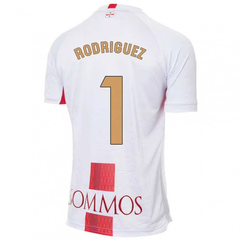 Kandiny Homme Maillot Nuria Rodríguez #1 Blanc Tenues Extérieur 2023/24 T-Shirt