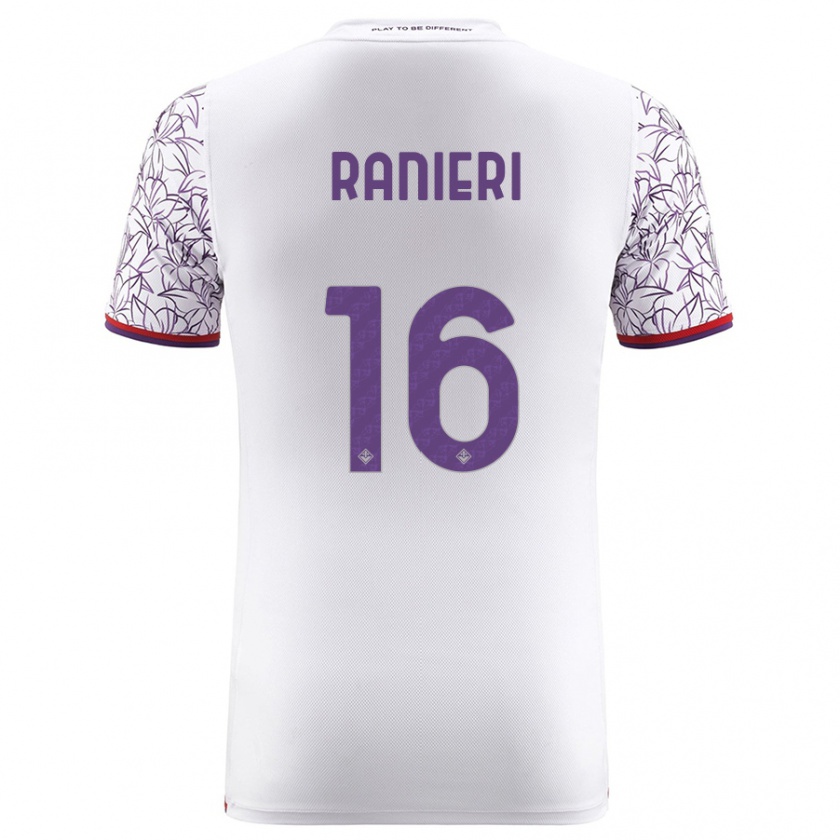 Kandiny Homme Maillot Luca Ranieri #16 Blanc Tenues Extérieur 2023/24 T-Shirt