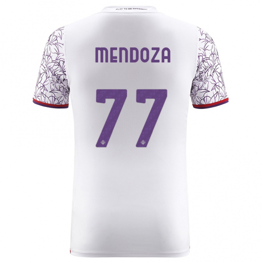 Kandiny Homme Maillot William Mendoza #77 Blanc Tenues Extérieur 2023/24 T-Shirt