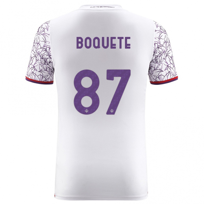 Kandiny Homme Maillot Verónica Boquete #87 Blanc Tenues Extérieur 2023/24 T-Shirt