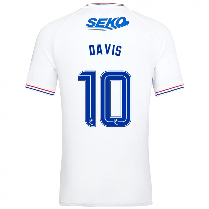 Kandiny Homme Maillot Steven Davis #10 Blanc Tenues Extérieur 2023/24 T-Shirt