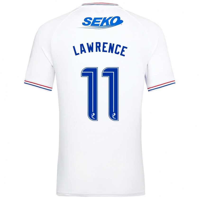 Kandiny Homme Maillot Tom Lawrence #11 Blanc Tenues Extérieur 2023/24 T-Shirt