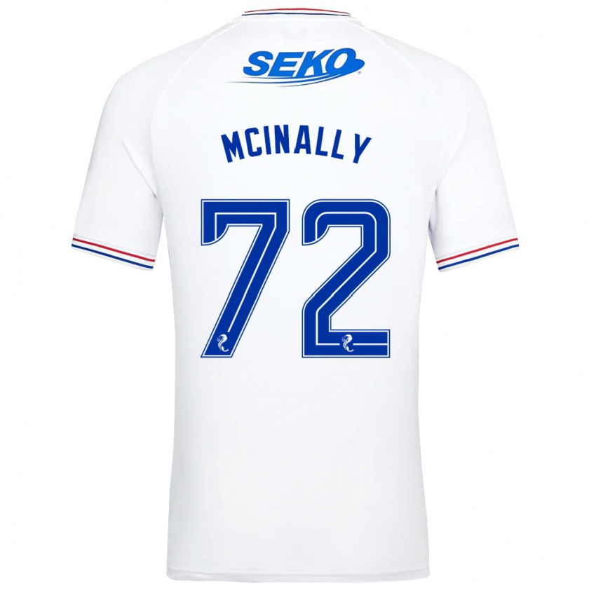 Kandiny Homme Maillot Darren Mcinally #72 Blanc Tenues Extérieur 2023/24 T-Shirt
