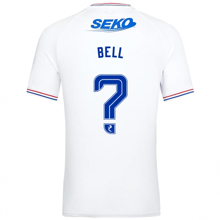 Kandiny Homme Maillot Cameron Bell #0 Blanc Tenues Extérieur 2023/24 T-Shirt