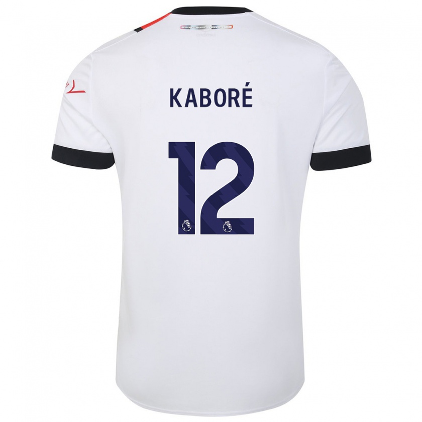 Kandiny Homme Maillot Issa Kaboré #12 Blanc Tenues Extérieur 2023/24 T-Shirt