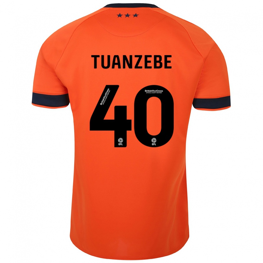Kandiny Homme Maillot Axel Tuanzebe #40 Orange Tenues Extérieur 2023/24 T-Shirt