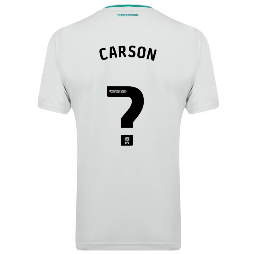 Kandiny Homme Maillot Matty Carson #0 Blanc Tenues Extérieur 2023/24 T-Shirt