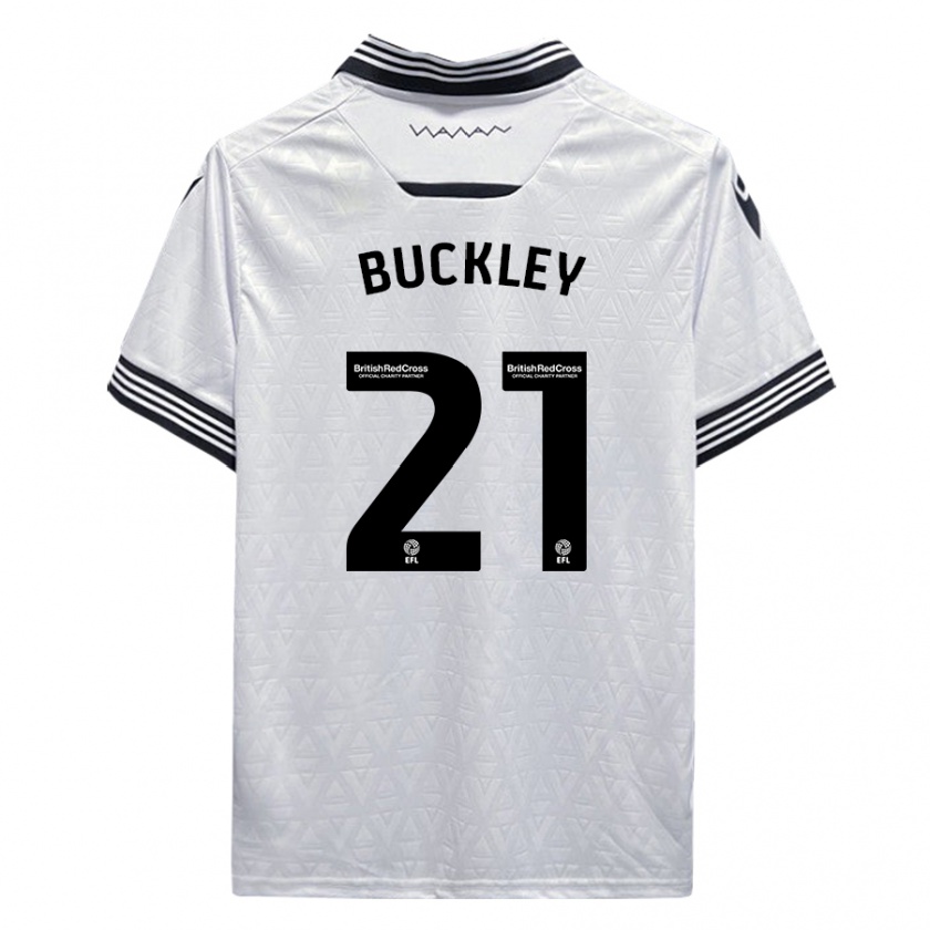 Kandiny Homme Maillot John Buckley #21 Blanc Tenues Extérieur 2023/24 T-Shirt