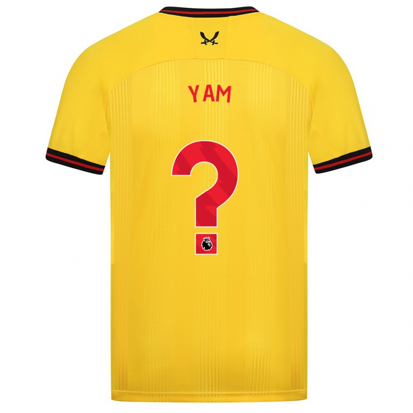 Kandiny Homme Maillot Callum Yam #0 Jaune Tenues Extérieur 2023/24 T-Shirt
