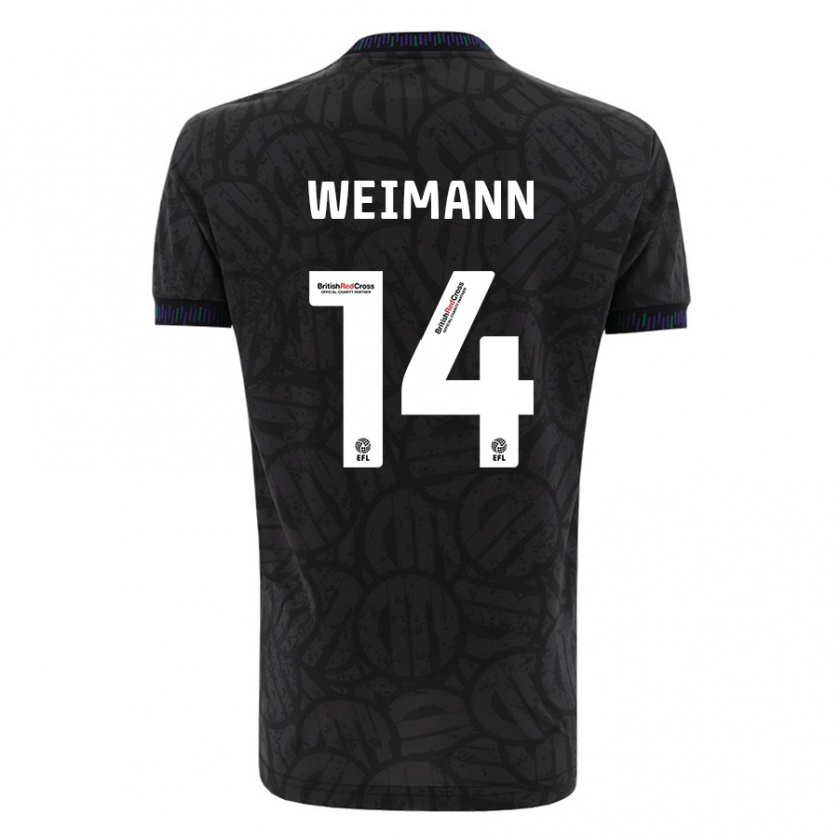 Kandiny Homme Maillot Andreas Weimann #14 Noir Tenues Extérieur 2023/24 T-Shirt