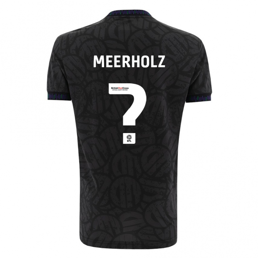 Kandiny Homme Maillot Jed Meerholz #0 Noir Tenues Extérieur 2023/24 T-Shirt