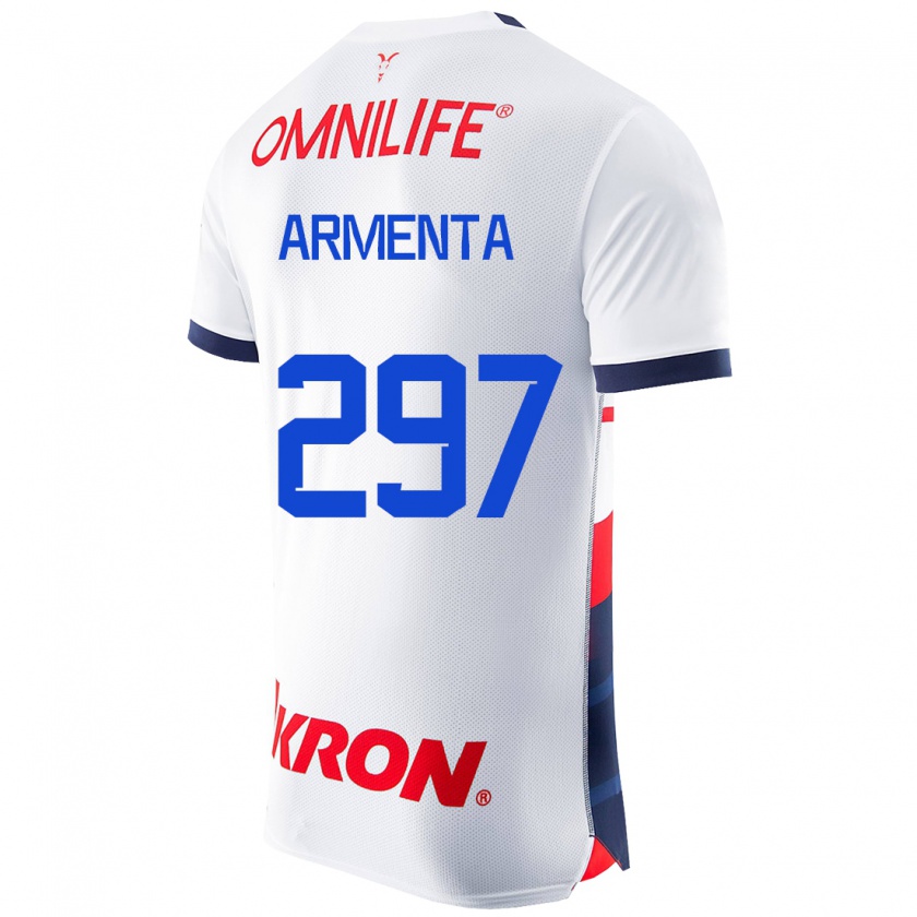 Kandiny Homme Maillot Deibith Armenta #297 Blanc Tenues Extérieur 2023/24 T-Shirt