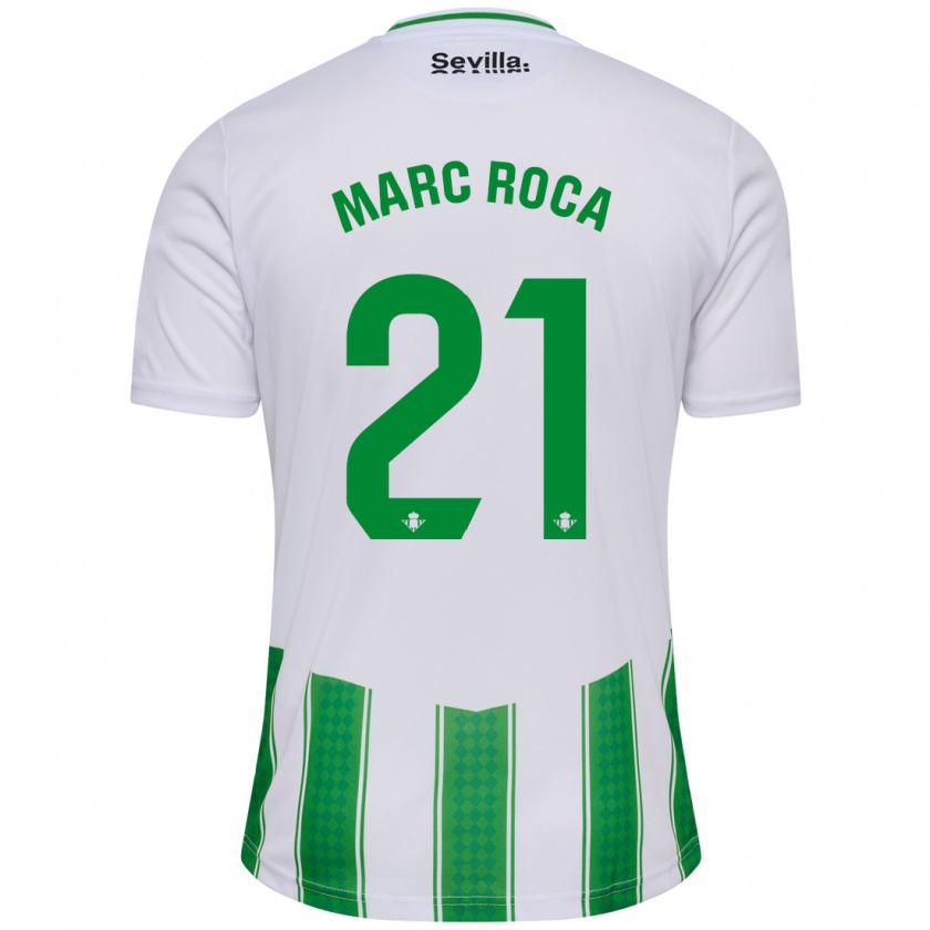 Kandiny Femme Maillot Marc Roca #21 Blanc Tenues Domicile 2023/24 T-Shirt