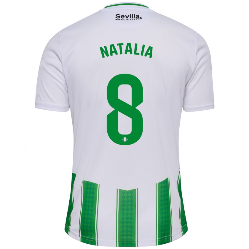 Kandiny Femme Maillot Natalia Montilla Martinez #8 Blanc Tenues Domicile 2023/24 T-Shirt