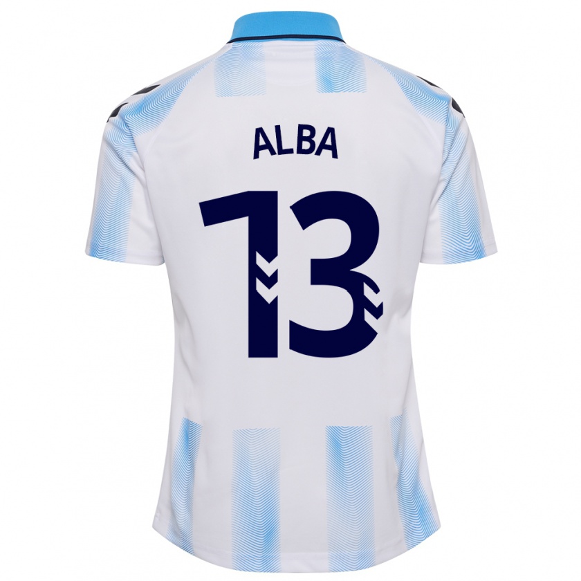 Kandiny Femme Maillot Alba #13 Blanc Bleu Tenues Domicile 2023/24 T-Shirt