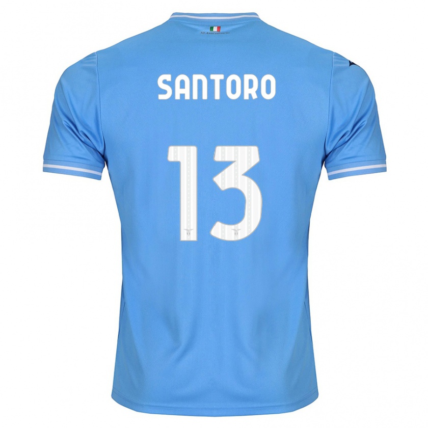 Kandiny Femme Maillot Martina Santoro #13 Bleu Tenues Domicile 2023/24 T-Shirt