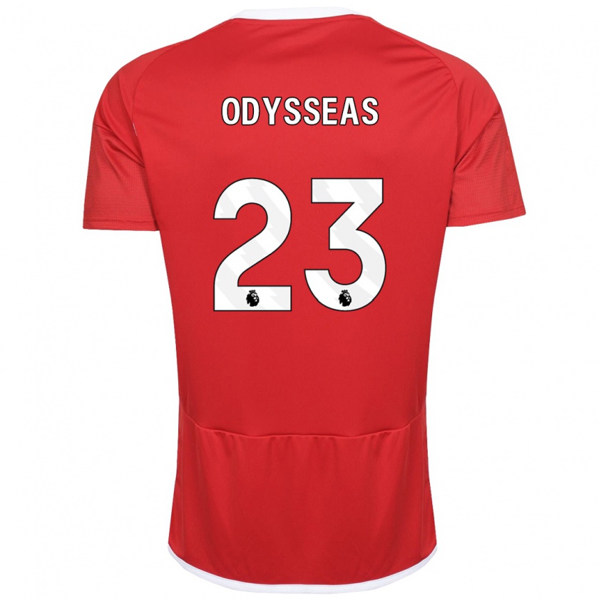 Kandiny Femme Maillot Odysseas Vlachodimos #23 Rouge Tenues Domicile 2023/24 T-Shirt