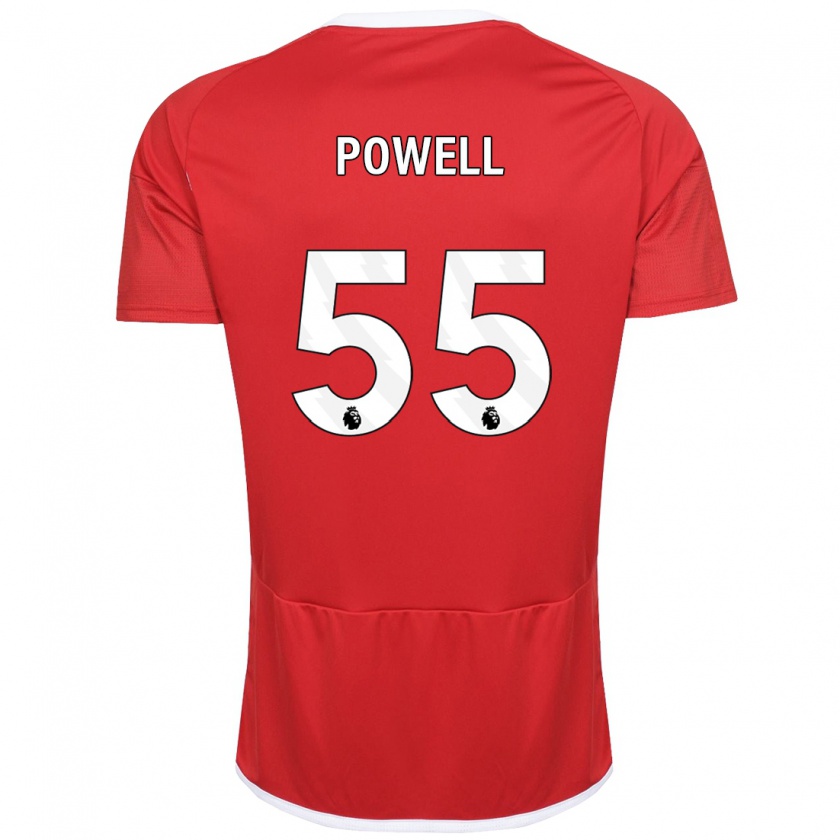 Kandiny Femme Maillot Josh Powell #55 Rouge Tenues Domicile 2023/24 T-Shirt