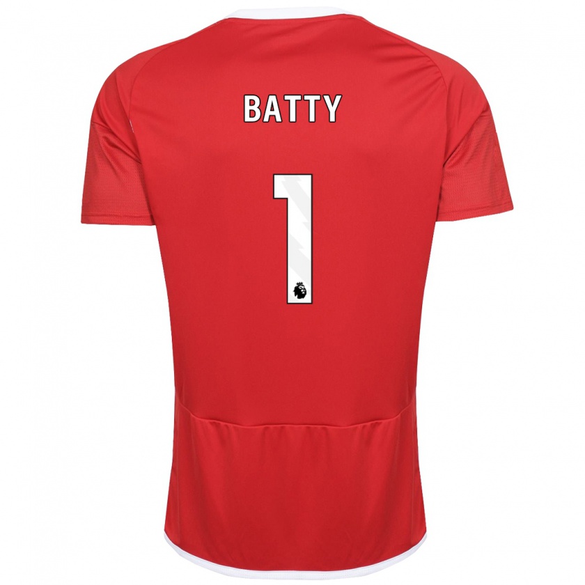 Kandiny Femme Maillot Emily Batty #1 Rouge Tenues Domicile 2023/24 T-Shirt