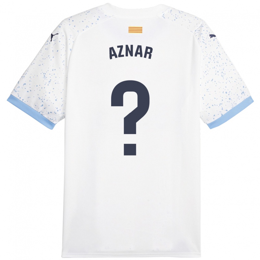 Kandiny Femme Maillot Marc Aznar #0 Blanc Tenues Extérieur 2023/24 T-Shirt