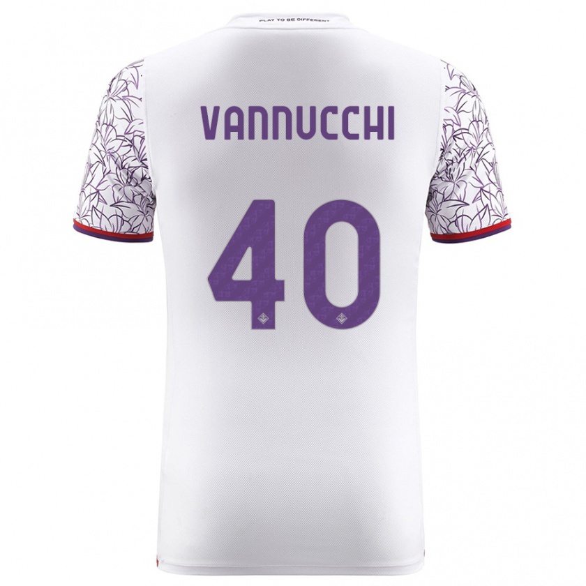 Kandiny Femme Maillot Tommaso Vannucchi #40 Blanc Tenues Extérieur 2023/24 T-Shirt