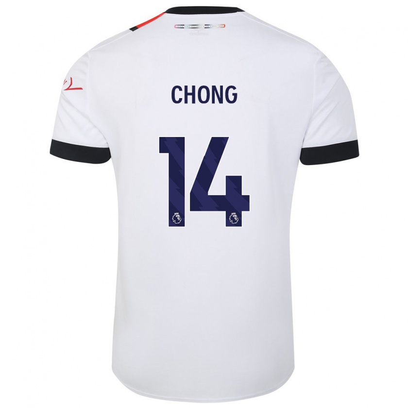 Kandiny Femme Maillot Tahith Chong #14 Blanc Tenues Extérieur 2023/24 T-Shirt