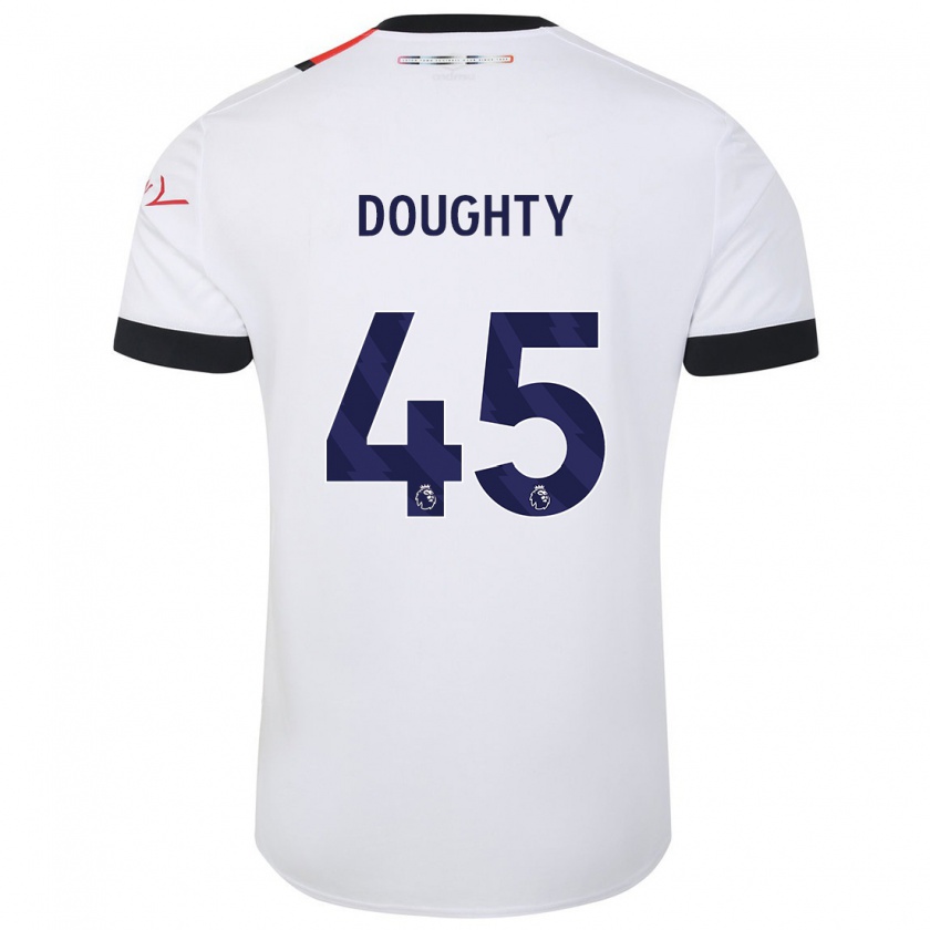 Kandiny Femme Maillot Alfie Doughty #45 Blanc Tenues Extérieur 2023/24 T-Shirt