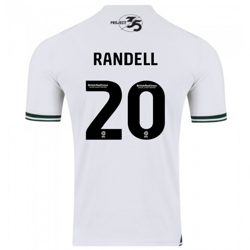 Kandiny Femme Maillot Adam Randell #20 Blanc Tenues Extérieur 2023/24 T-Shirt