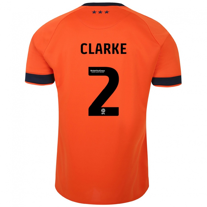 Kandiny Femme Maillot Harry Clarke #2 Orange Tenues Extérieur 2023/24 T-Shirt