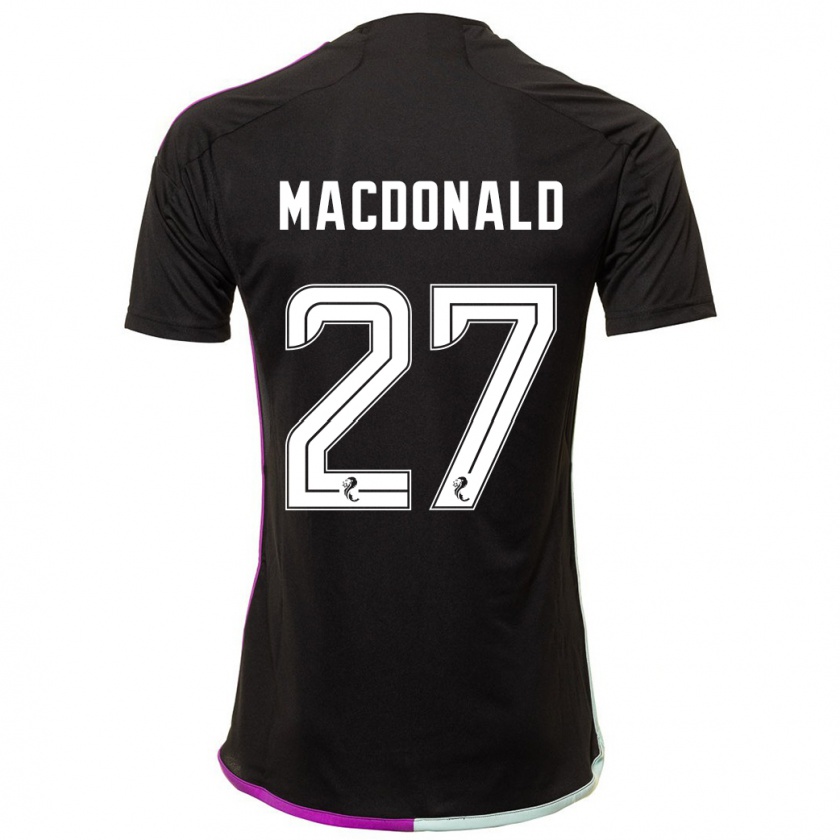 Kandiny Femme Maillot Angus Macdonald #27 Noir Tenues Extérieur 2023/24 T-Shirt